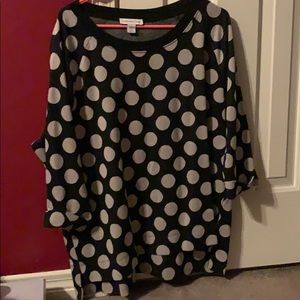 Polka dot black and white sweater